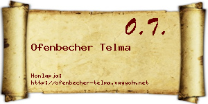 Ofenbecher Telma névjegykártya